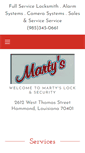 Mobile Screenshot of martyslockandsecurity.com